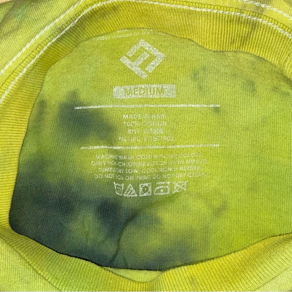 MISFITS Tie-Dye Tee - Lime Green and Black Fade - Picture 2 of 4